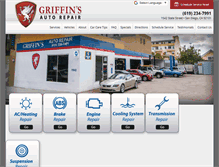 Tablet Screenshot of griffinsautorepair.com